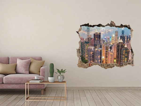 Fototapeta díra na zeď 3D nálepka Hongkong nd-k-52987646