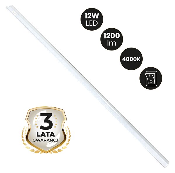 Ecolamp LED svítilna Vito, 1x LED 10w, 4000k, w, (90 cm), vypínač