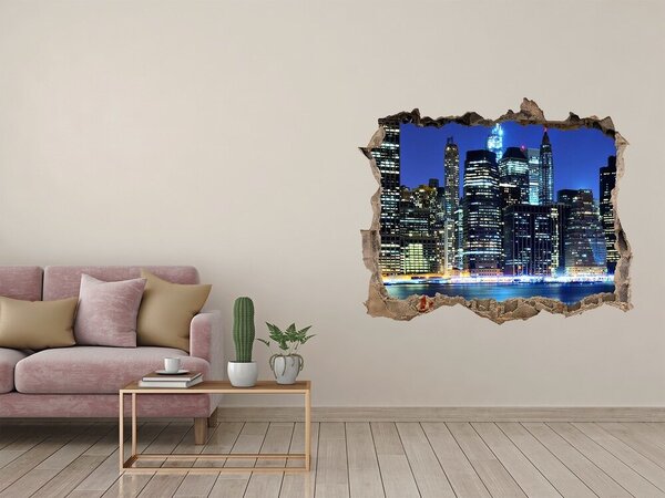 Fototapeta díra na zeď 3D Manhattan New York nd-k-53810916