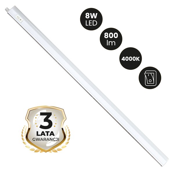 Ecolamp LED svítilna Vito, 1x LED 8w, 4000k, w, (60 cm), vypínač
