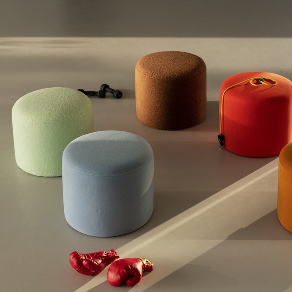 HEM Pouf Bon Round, Eggshell