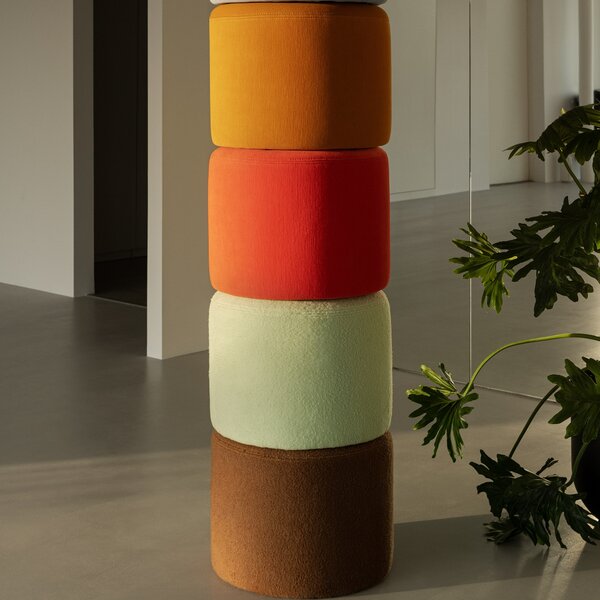 HEM Pouf Bon Round, Eggshell
