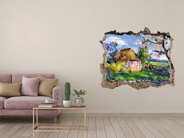 Díra 3D fototapeta nálepka Jarní krajina nd-k-55763445