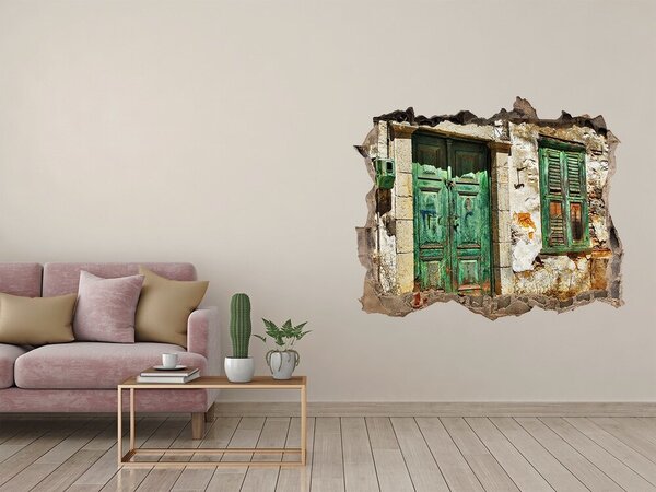 Fototapeta díra na zeď 3D Řecké uličky nd-k-55375364