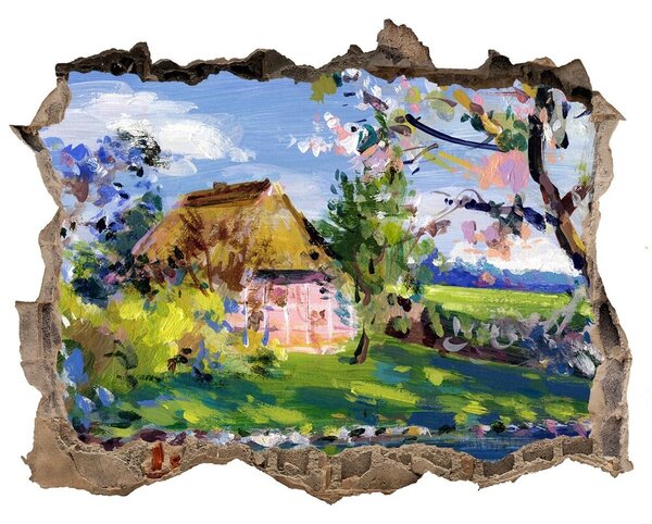 Díra 3D fototapeta nálepka Jarní krajina nd-k-55763445