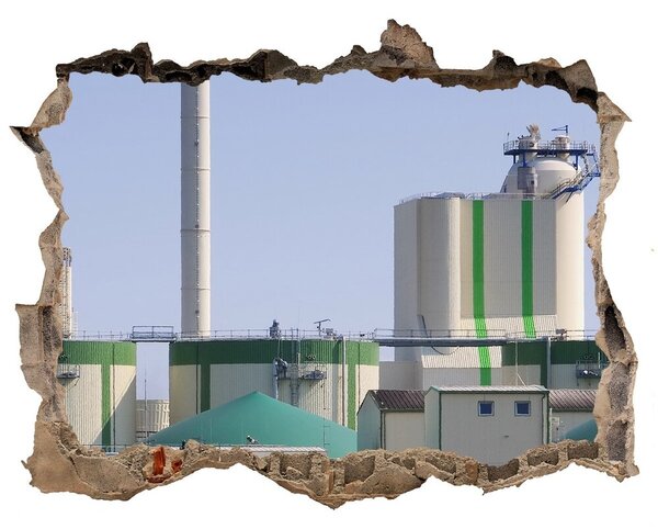 Fototapeta díra na zeď 3D Bioplynárna nd-k-55450466