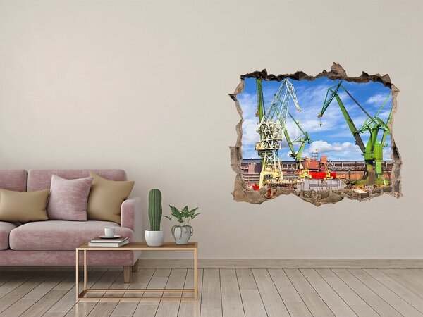 Fototapeta díra na zeď 3D Loděnice Gdaňsk nd-k-56877257