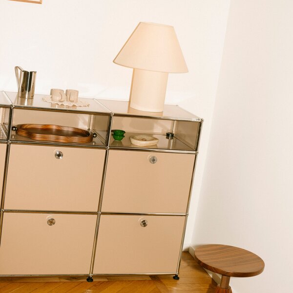HEM Stolní lampa Toto Large, Wax Yellow / Black & White H Stripe