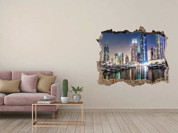 Fototapeta díra na zeď 3D Dubaj noc nd-k-56151340