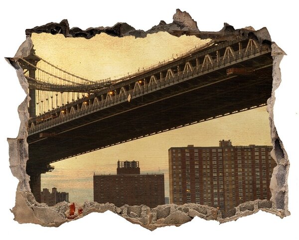 Fototapeta díra na zeď 3D Manhattan New York nd-k-57464084