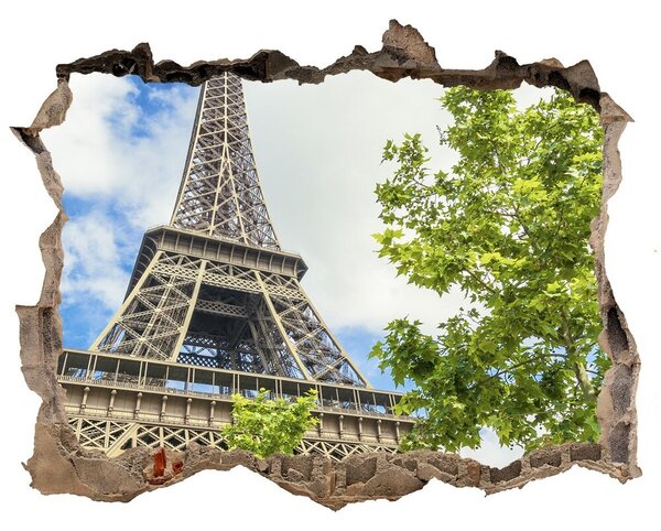 Fototapeta díra na zeď 3D Eiffelova věž Paříž nd-k-57097253