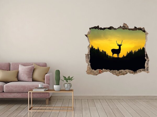 Díra 3D fototapeta na stěnu nálepka Jelen nd-k-58295235