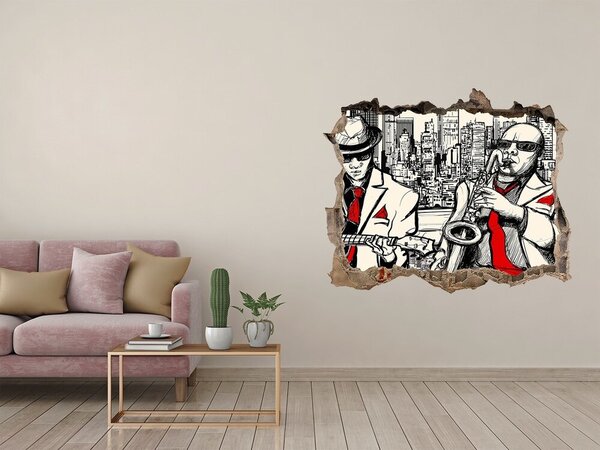 Fototapeta díra na zeď 3D New York jazz nd-k-58689971