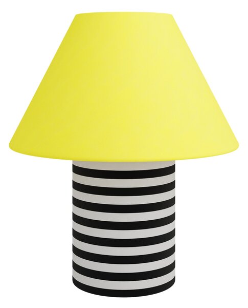 HEM Stolní lampa Toto Large, Wax Yellow / Black & White H Stripe