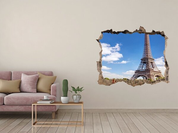 Fototapeta díra na zeď 3D Eiffelova věž Paříž nd-k-59254074