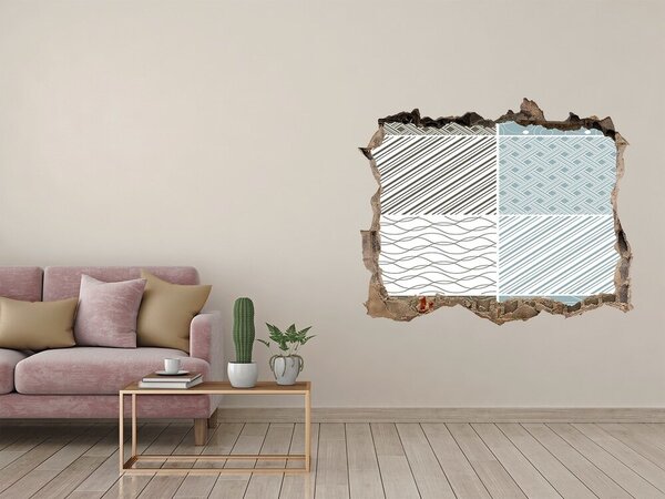 Díra 3D fototapeta nálepka Geometrické vzory nd-k-60214450