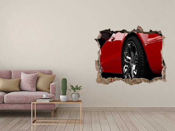 Foto fotografie díra na zeď Červené auto nd-k-60704339