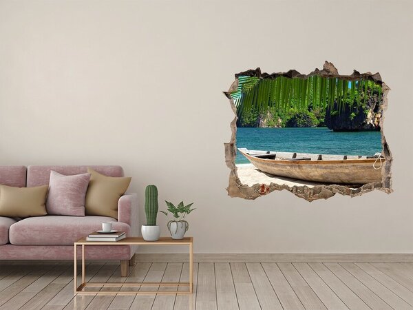 Nálepka fototapeta 3D na zeď Loďka na pláži nd-k-61294021
