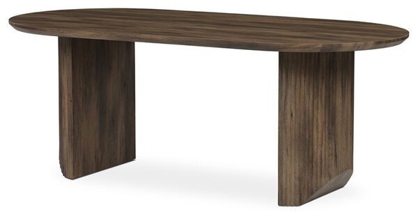Jídelní stůl SORETO — 200x100x77 cm, MDF, dekor dub/ ořech Světle hnědá