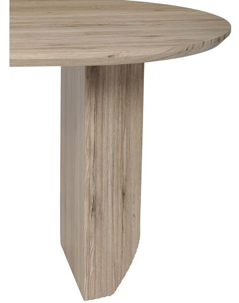 Jídelní stůl SORETO — 200x100x77 cm, MDF, dekor dub/ ořech Světle hnědá