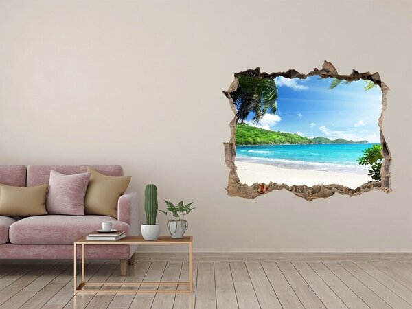 Nálepka fototapeta 3D na zeď Seychely pláž nd-k-61788906