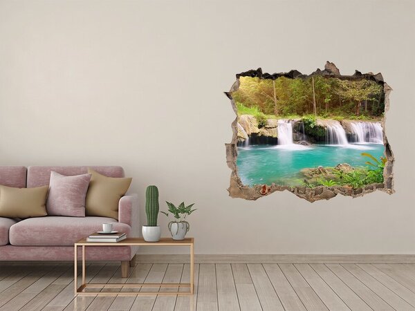 Nálepka fototapeta 3D výhled Vodopád v lese nd-k-62884614