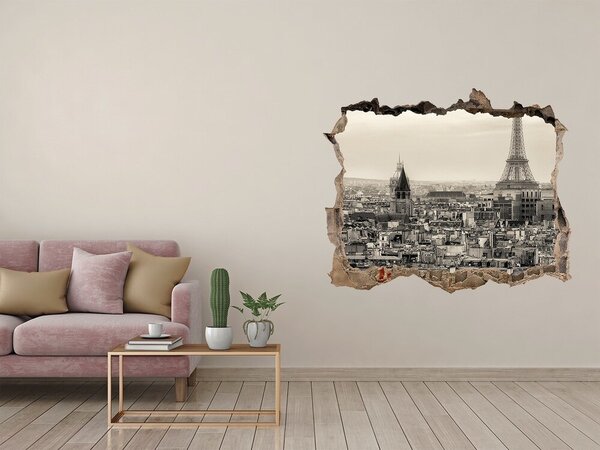 Fototapeta díra na zeď 3D Eiffelova věž Paříž nd-k-62561428
