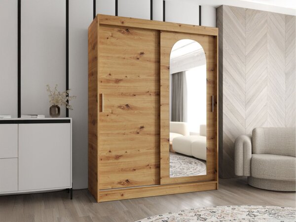 Šatní skříň Kreloin 150, Barva: černá, Zásuvky: Ne 5903211418051