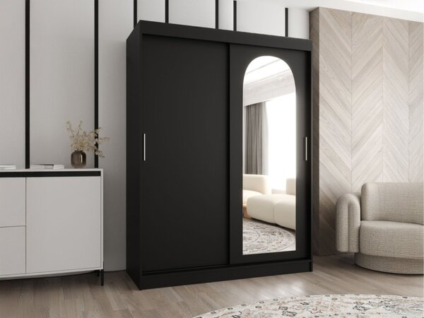 Šatní skříň Kreloin 150, Barva: černá, Zásuvky: Ne 5903211418051