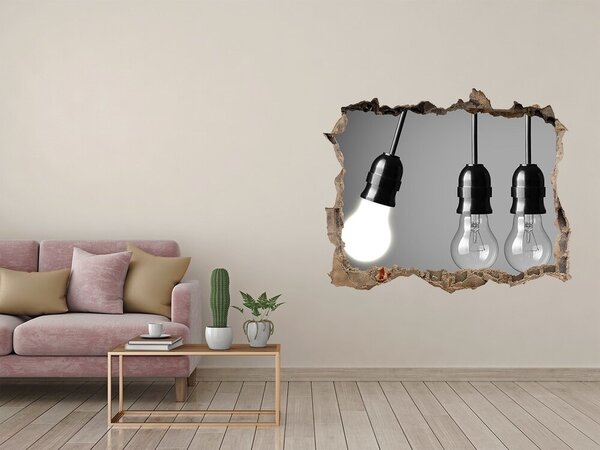Díra 3D fototapeta nálepka Šest žárovek nd-k-62808381