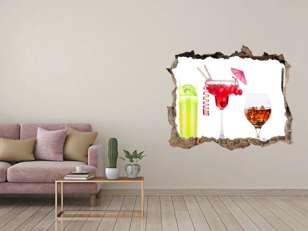 Nálepka 3D díra na zeď Drinky nd-k-63012512