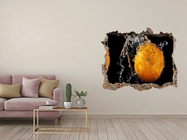 Nálepka 3D díra beton Pomeranče a voda nd-k-63932923