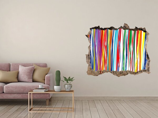 Díra 3D fototapeta nálepka Barevné pásky nd-k-63536520