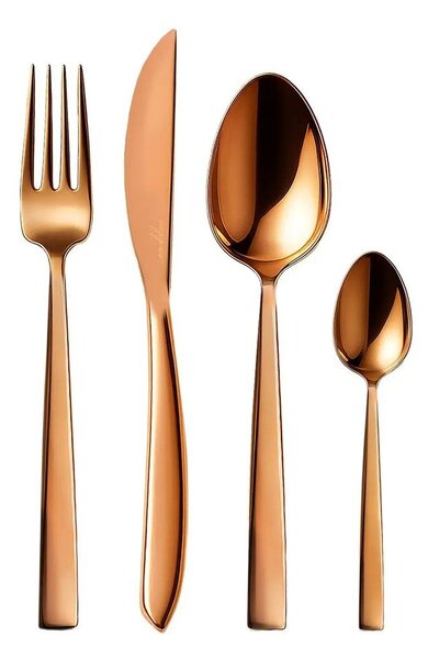Nerezový příbor v měděné barvě 24 ks Copper – Orion