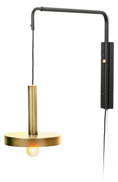 WHIZZ nástěnná nastavitelná lampa, zlatá a černá - FARO