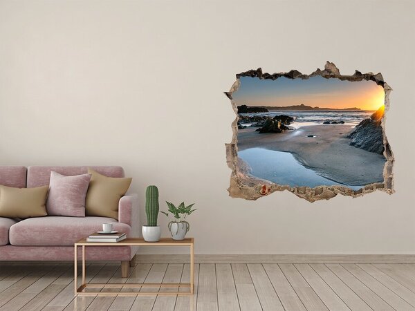 Nálepka fototapeta 3D výhled Skály na pláží nd-k-64210994