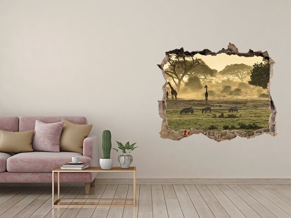 Nálepka fototapeta 3D Žirafy na savaně nd-k-64472028