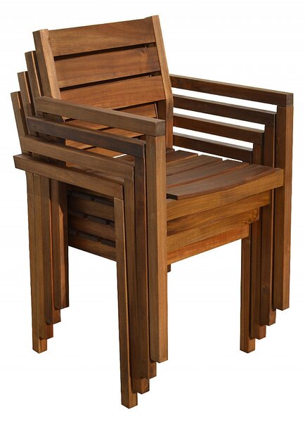 Zahradní křeslo stohovatelné SCOTT (hnědá)