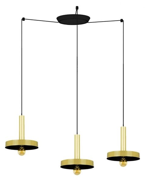 WHIZZ závěsné svítidlo, zlatá/černá, 3L - FARO