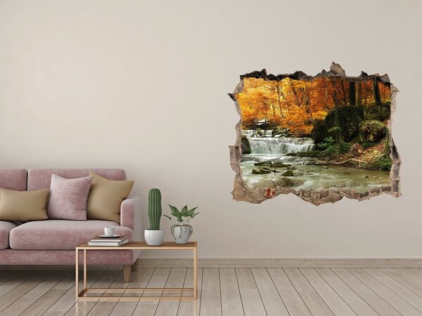 Nálepka fototapeta 3D výhled Vodopád v lese nd-k-64421594