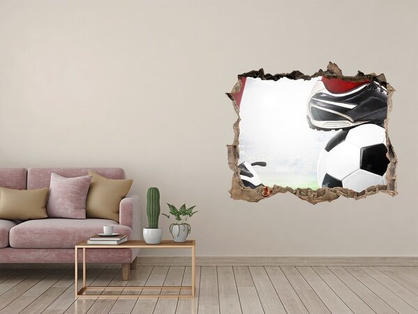 Fototapeta díra na zeď 3D Nohy fotbalisty nd-k-64594715