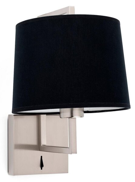 FRAME nástěnná lampa, nikl/černá - FARO