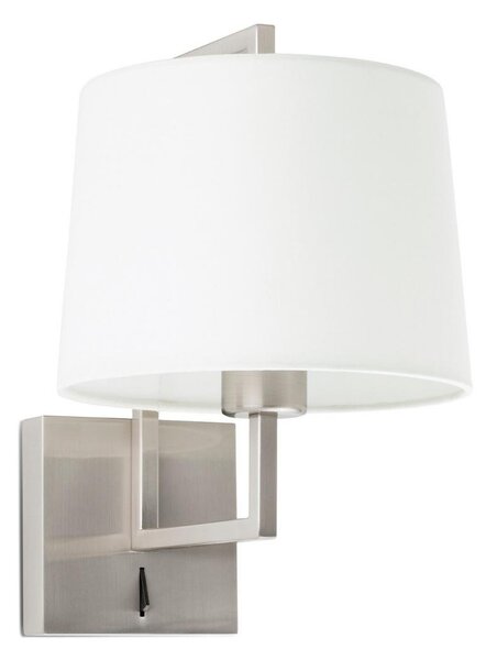 FRAME nástěnná lampa, nikl/bílá - FARO