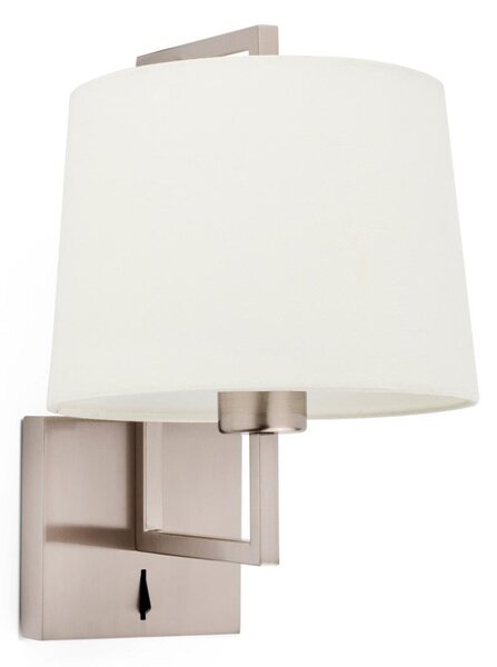 FRAME nástěnná lampa, nikl/béžová - FARO