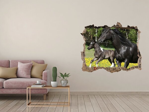 Díra 3D fototapeta Kobyla s hříbětem nd-k-64901304