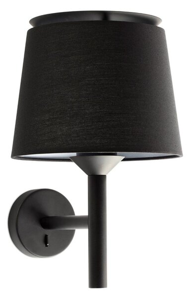 SAVOY nástěnná lampa, černá - FARO