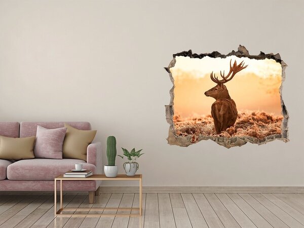 Díra 3D fototapeta na stěnu Jelen východ slunce nd-k-65543404