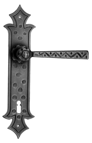 GALBUSERA Kovaná klika na dveře model 501 - železo, antická černá