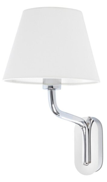 ETERNA nástěnná lampa, chrom/bílá - FARO