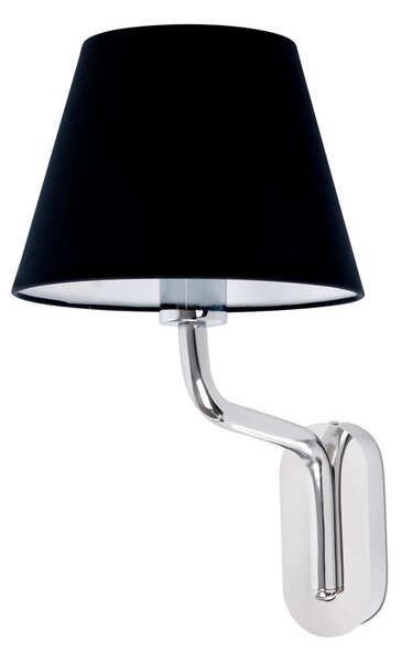 ETERNA nástěnná lampa, chrom/černá - FARO